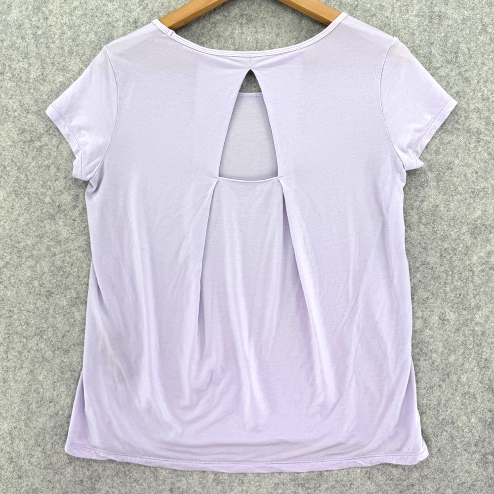 On Running Active-T Breathe Women Small Purple Open Back Performance Tee Purple - Picture 2 of 5